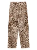 A Paper Kid leopard-print trousers - Brown