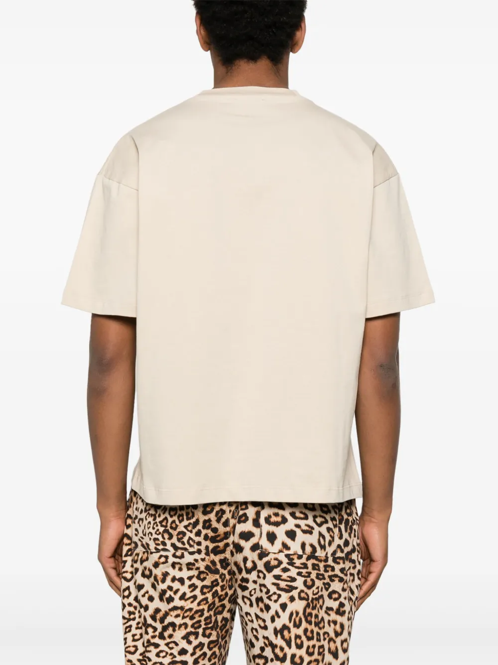 A Paper Kid T-shirt met logoprint Beige