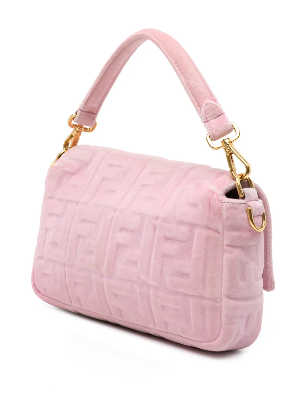 Fendi Pre-Owned 2010-2024 Zucca Embossed Velvet Baguette satchel | Bags | Image 2