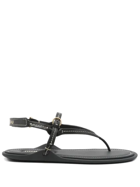 Miu Miu leather flat sandals