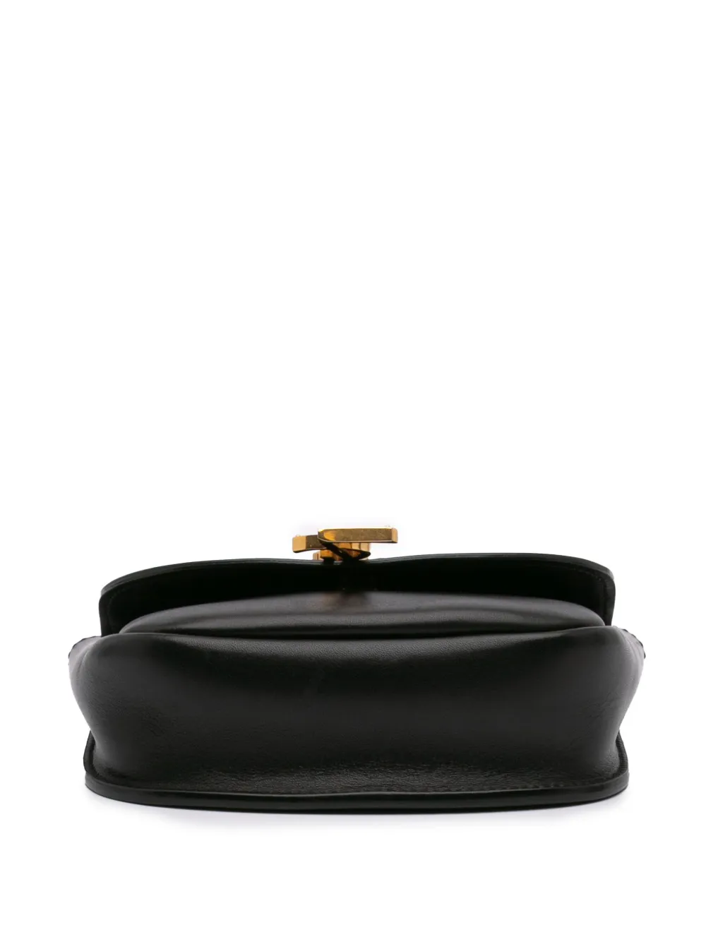 Pre-owned Saint Laurent 2020 Small Leather Monogram Kaia Crossbody Bag In Black