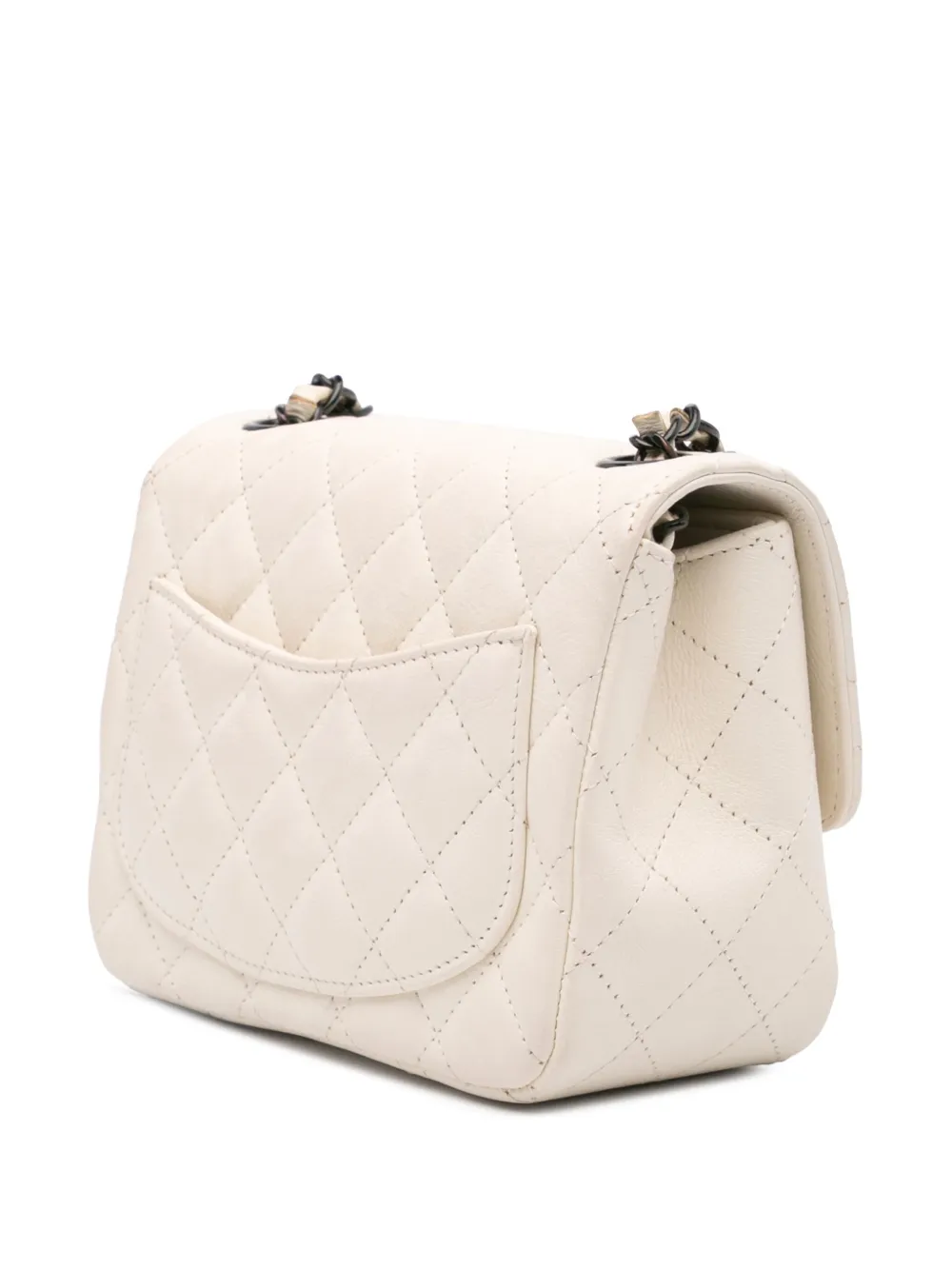 CHANEL Pre-Owned 2016-2017 Mini Square Classic Crumpled Calfskin Single Flap crossbody bag | Pre-Owned | Image 2