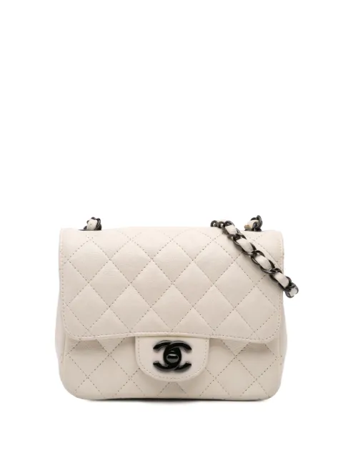 CHANEL Pre-Owned 2016-2017 Mini Square Classic Crumpled Calfskin Single Flap crossbody bag