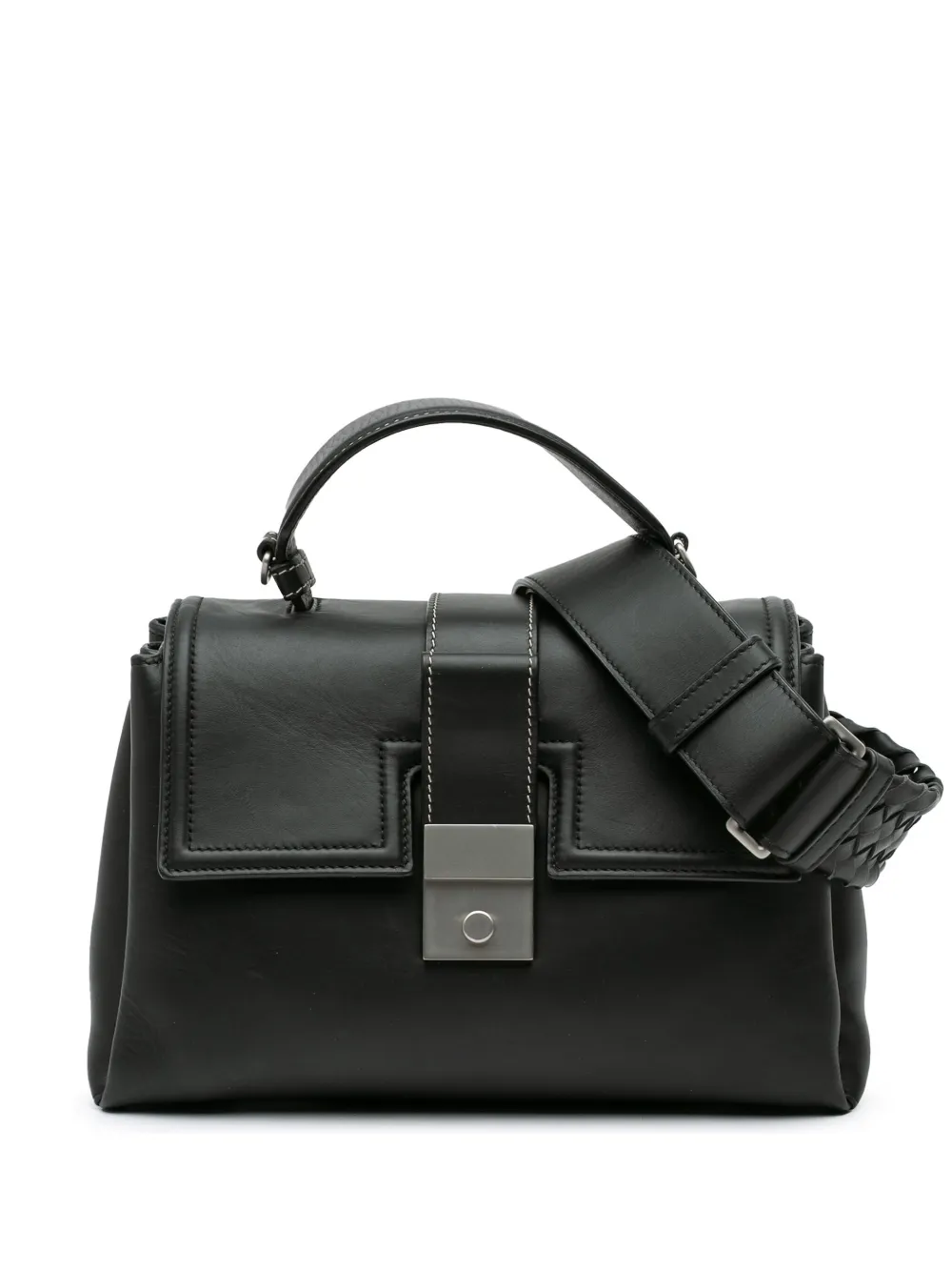 Bottega Veneta Pre-Owned 2012-2024 スモール ナッパ ピアッツァ トップハンドル サッチェルバッグ - Bottega Veneta Pre-Owned 2012-2024 スモール ナッパ ピアッツァ トップハンドル サッチェルバッグ -