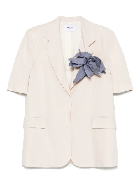 MARIUCCIA MILANO blazer con broche floral
