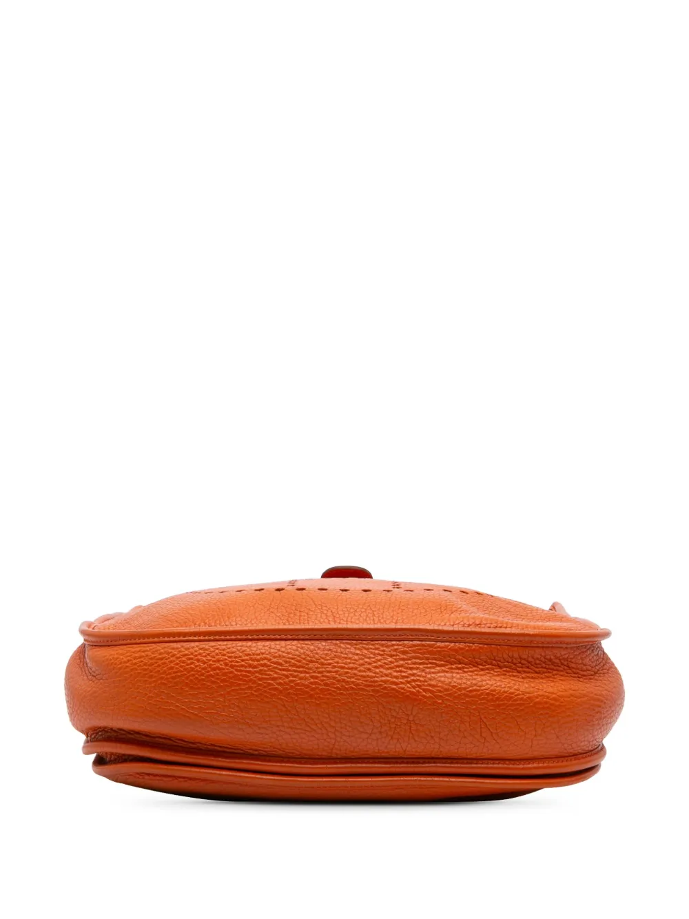 Pre-owned Hermes 2011 Clemence Evelyne Iii Pm Crossbody Bag In Orange