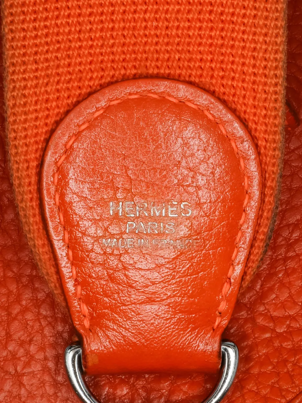 Pre-owned Hermes 2011 Clemence Evelyne Iii Pm Crossbody Bag In Orange