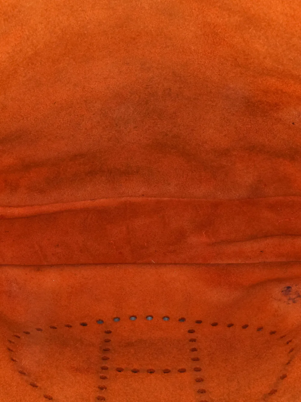 Pre-owned Hermes 2011 Clemence Evelyne Iii Pm Crossbody Bag In Orange