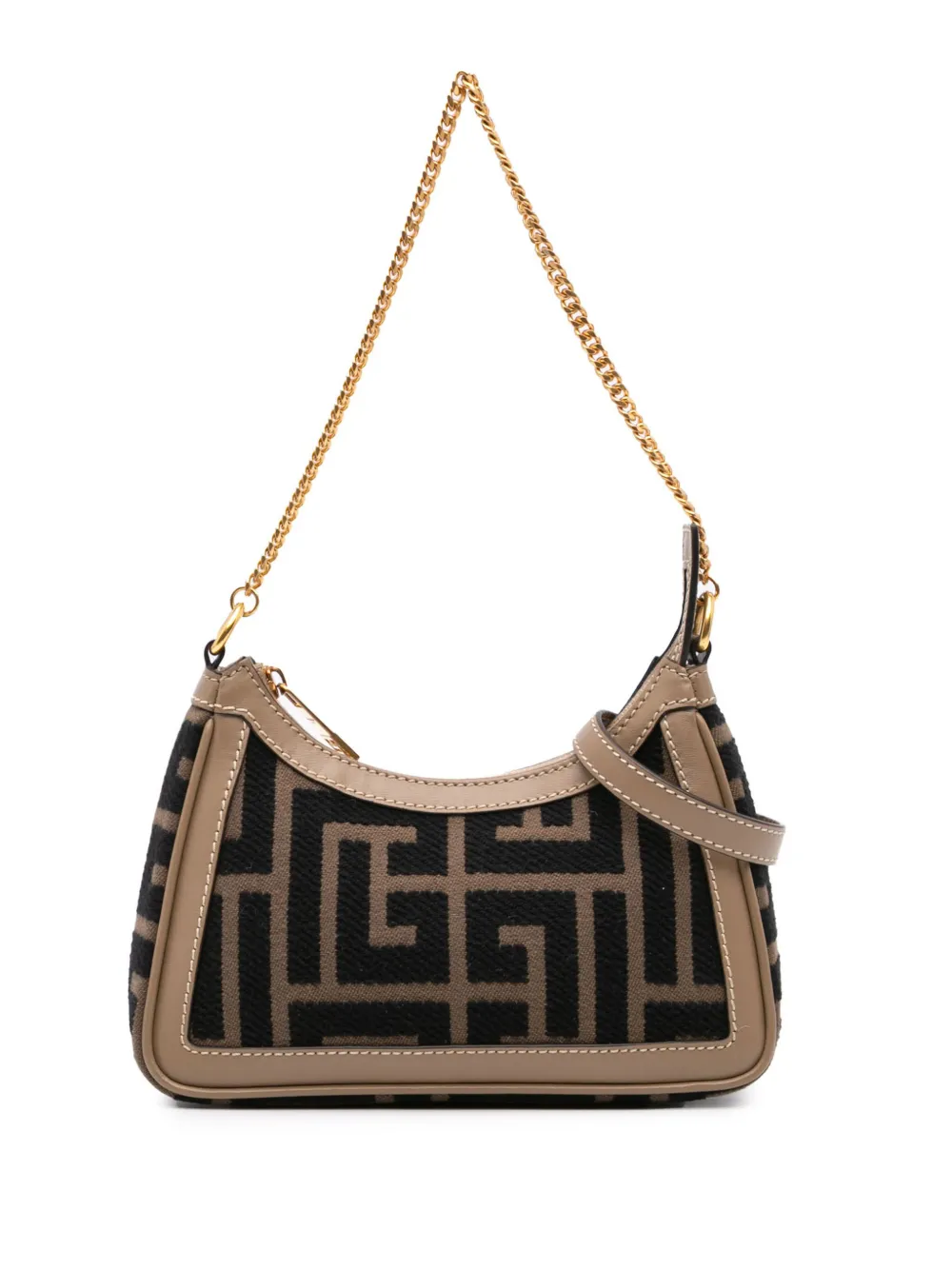 Balmain Pre-Owned 2020-2024 Canvas Monogram B-Army satchel | Brown | Image 1