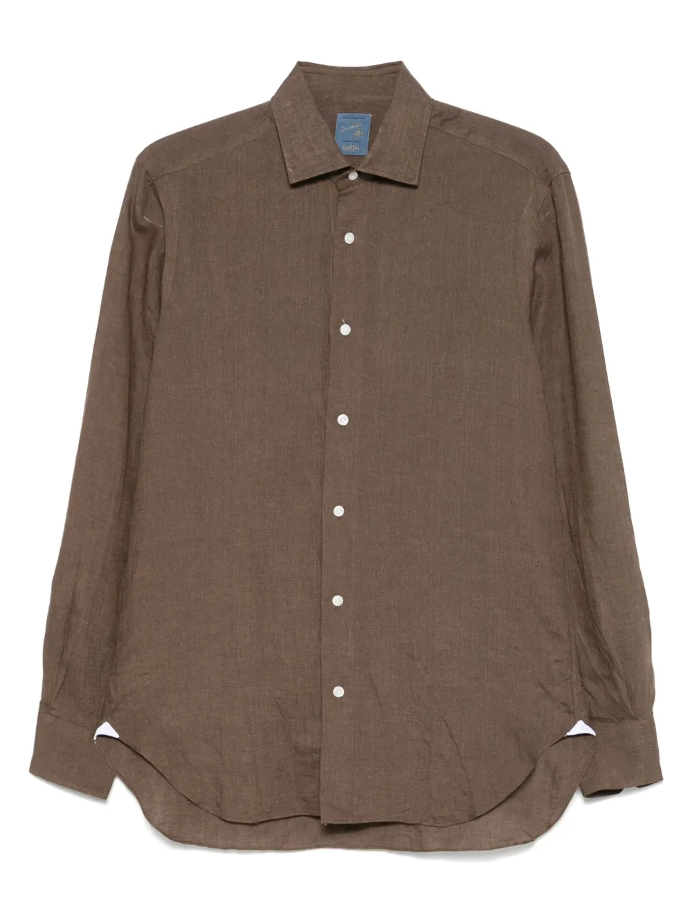 Barba linen shirt - ブラウン Barba linen shirt - ブラウン