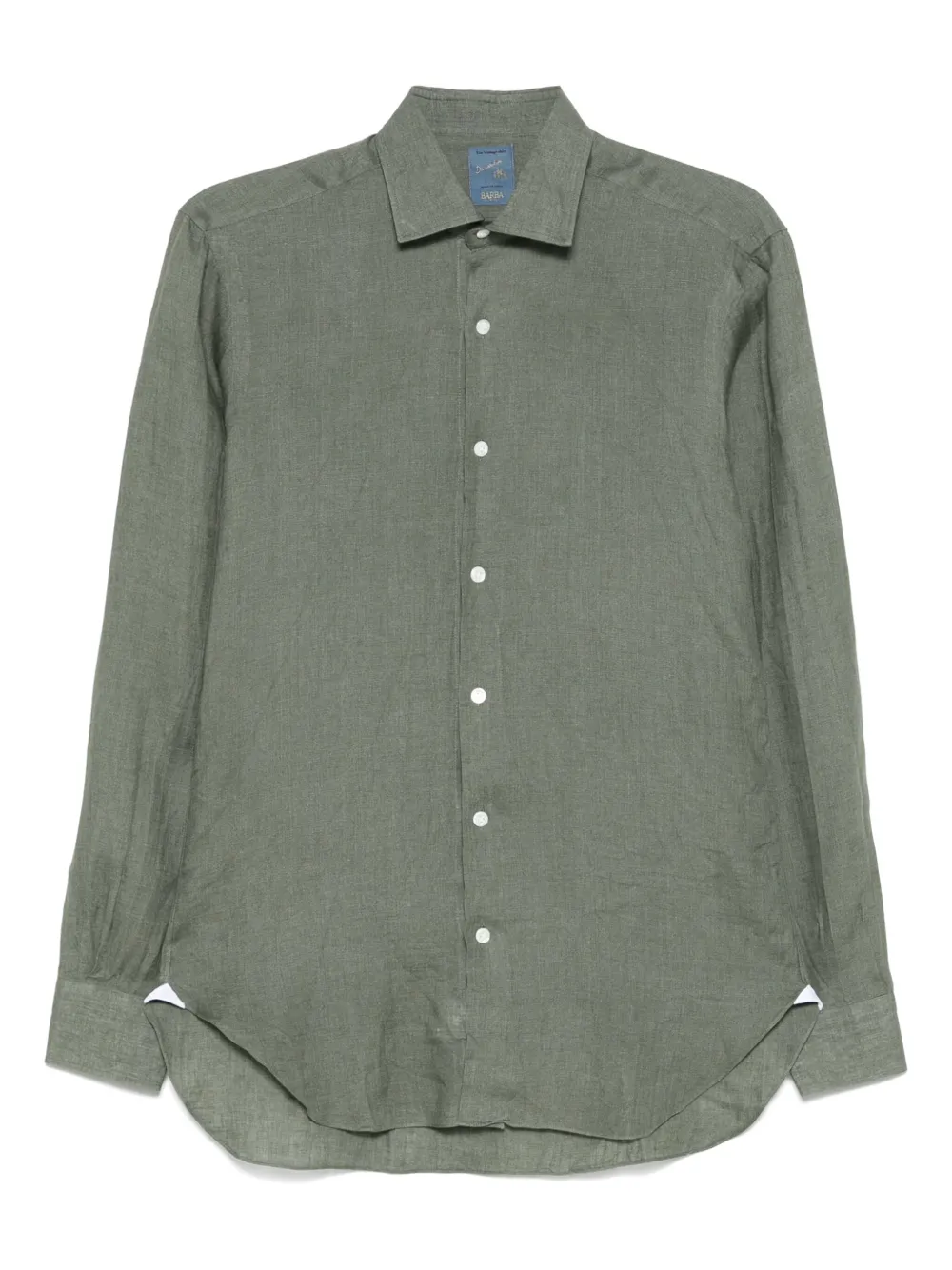 Barba linen shirt - グリーン Barba linen shirt - グリーン
