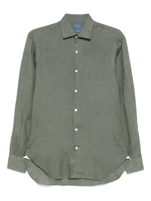 Barba chemise en lin - Vert - Barba - Modalova