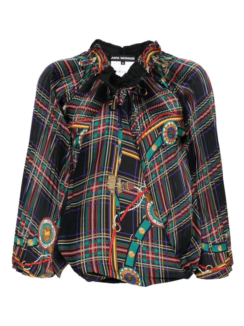 Junya Watanabe tartan check-print blouse | Black | Image 1