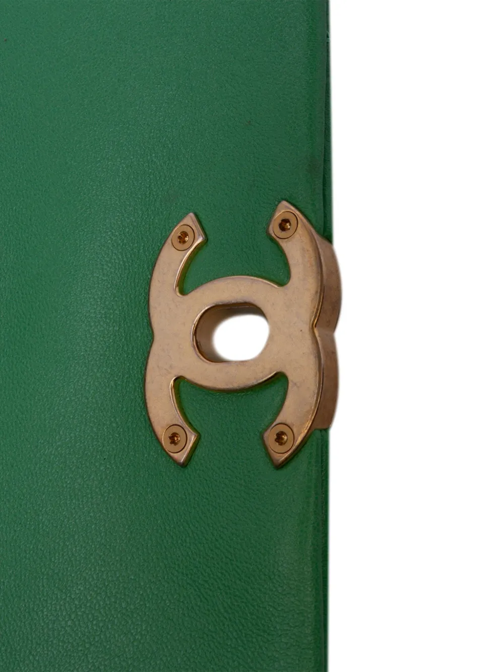 Pre-owned Chanel 2021 Small Quilted Lambskin Chain Is More Flap Satchel In Green