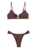 MATINEE DONNA lurex bikini set - Brown