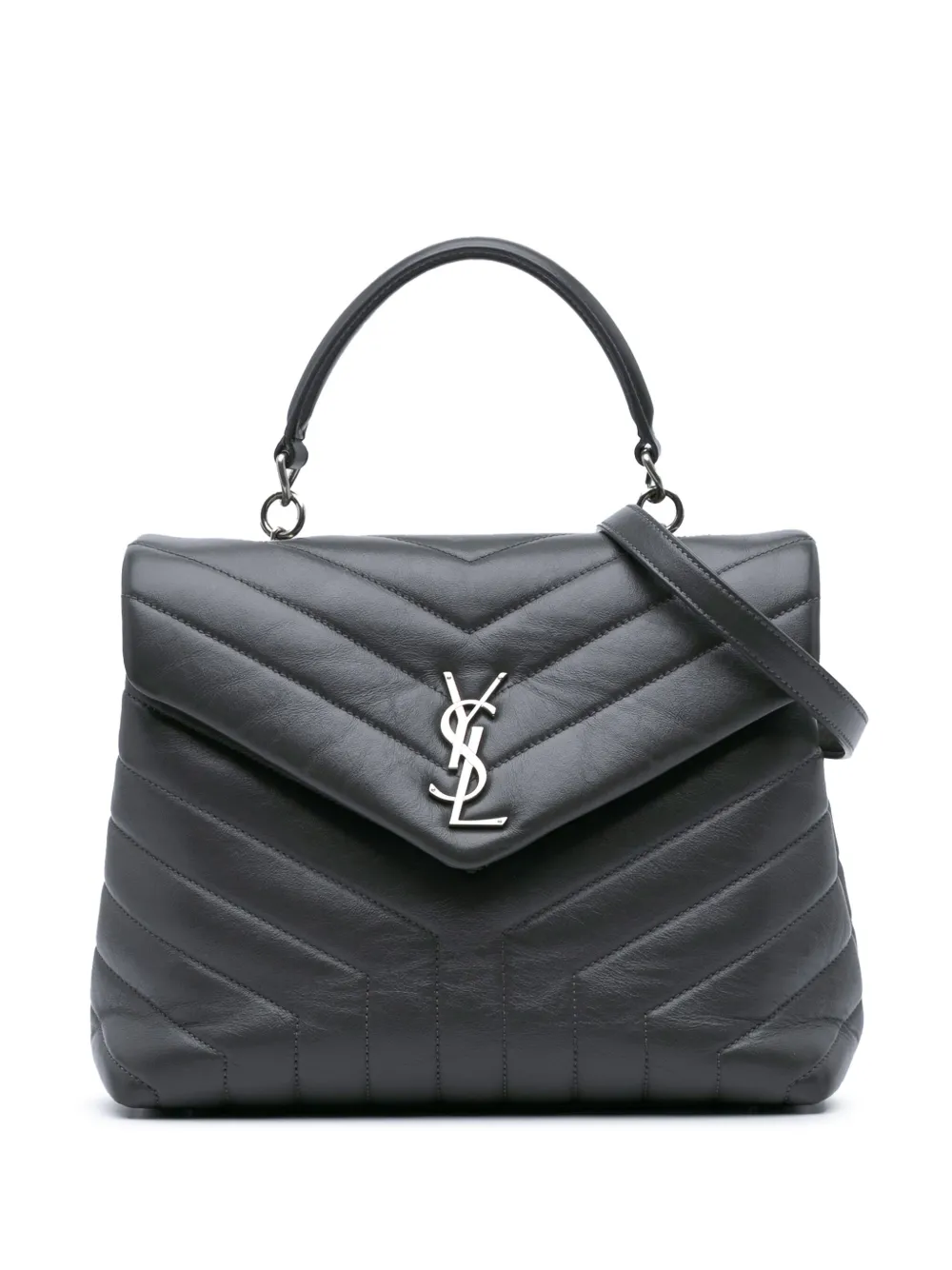 Saint Laurent Pre-Owned 2018 Medium Leather Matelasse LouLou satchel | Black | Image 1