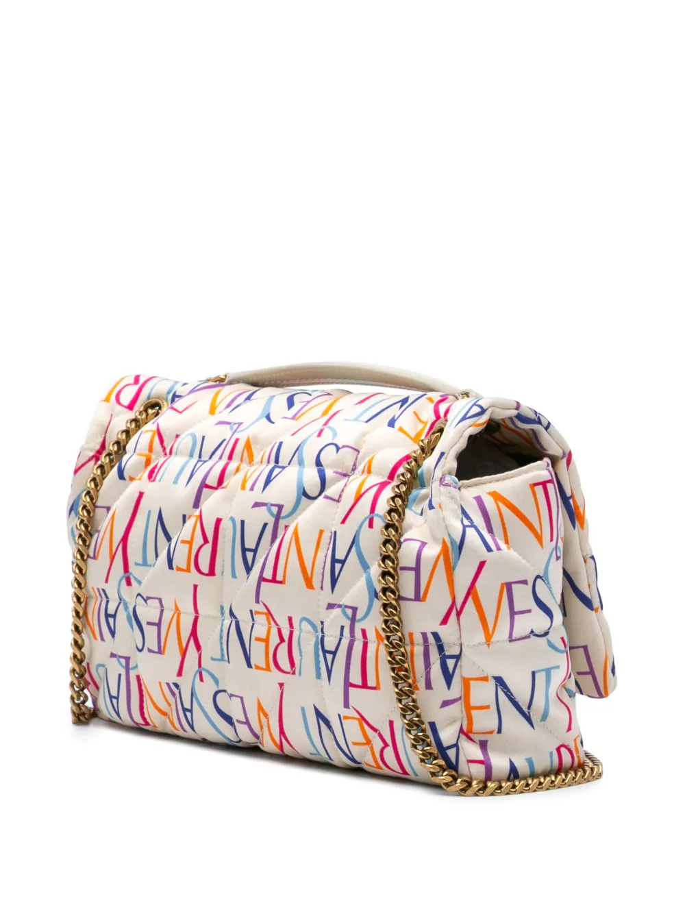 Saint Laurent Pre-Owned 2022 Medium Silk Carre Rive Gauche Print Patchwork Jamie shoulder bag | Pre-Owned | Image 2
