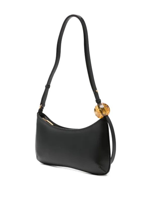 Jacquemus The Bisou Perle Shoulder Bag | Black | FARFETCH