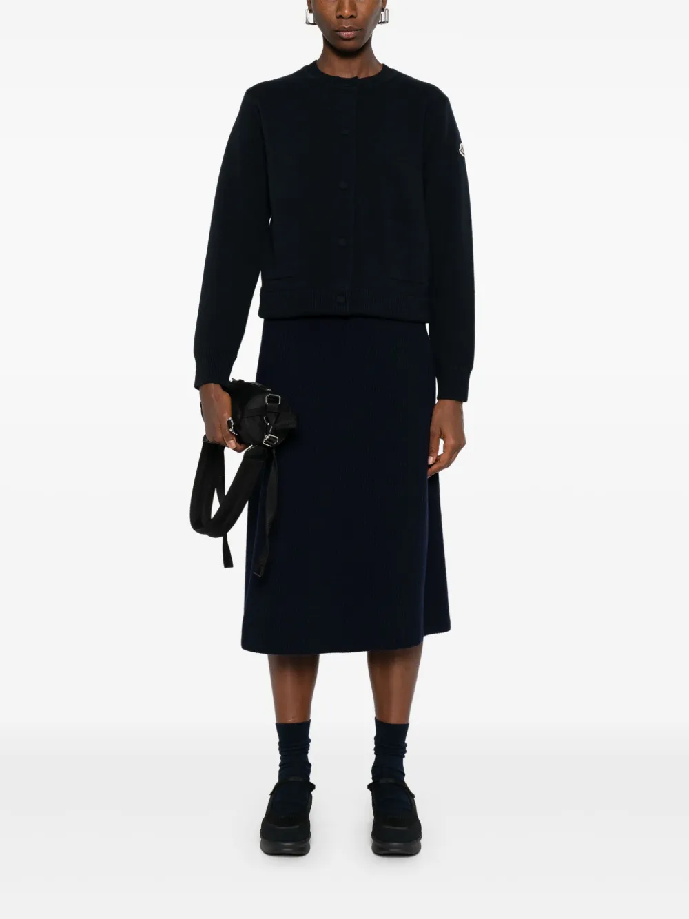 Moncler Vest van scheerwol Blauw