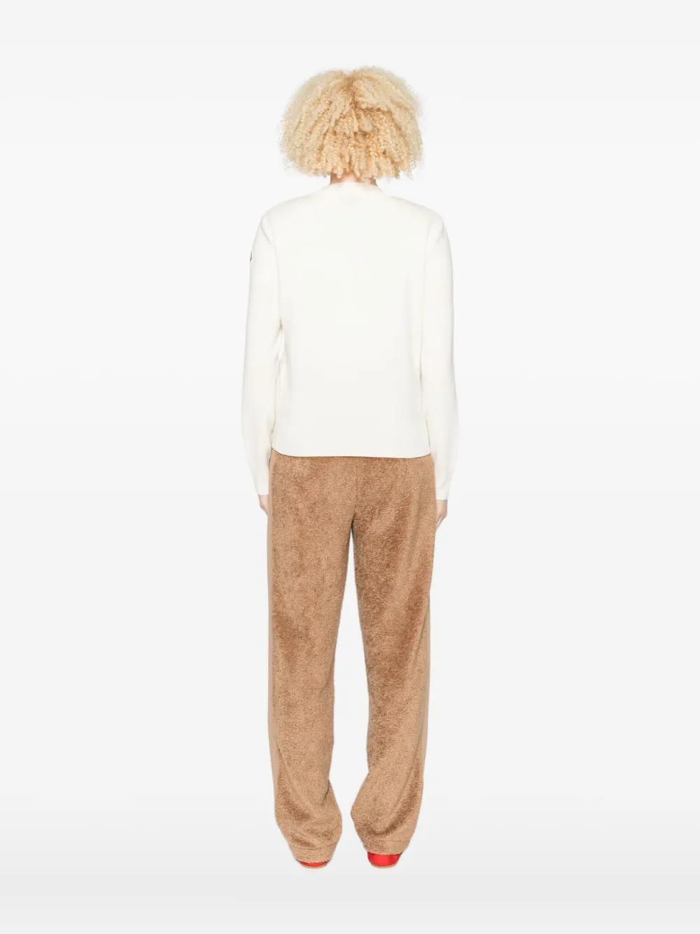 Moncler Quilted Wool Jacket In Neutral
