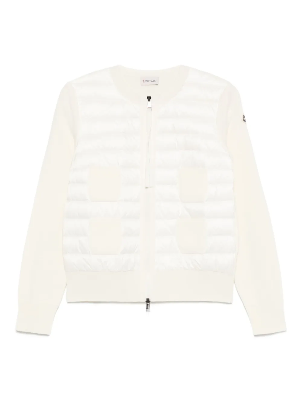 Moncler quilted wool jacket Beige