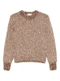 Moncler speckled crew-neck jumper - Brown