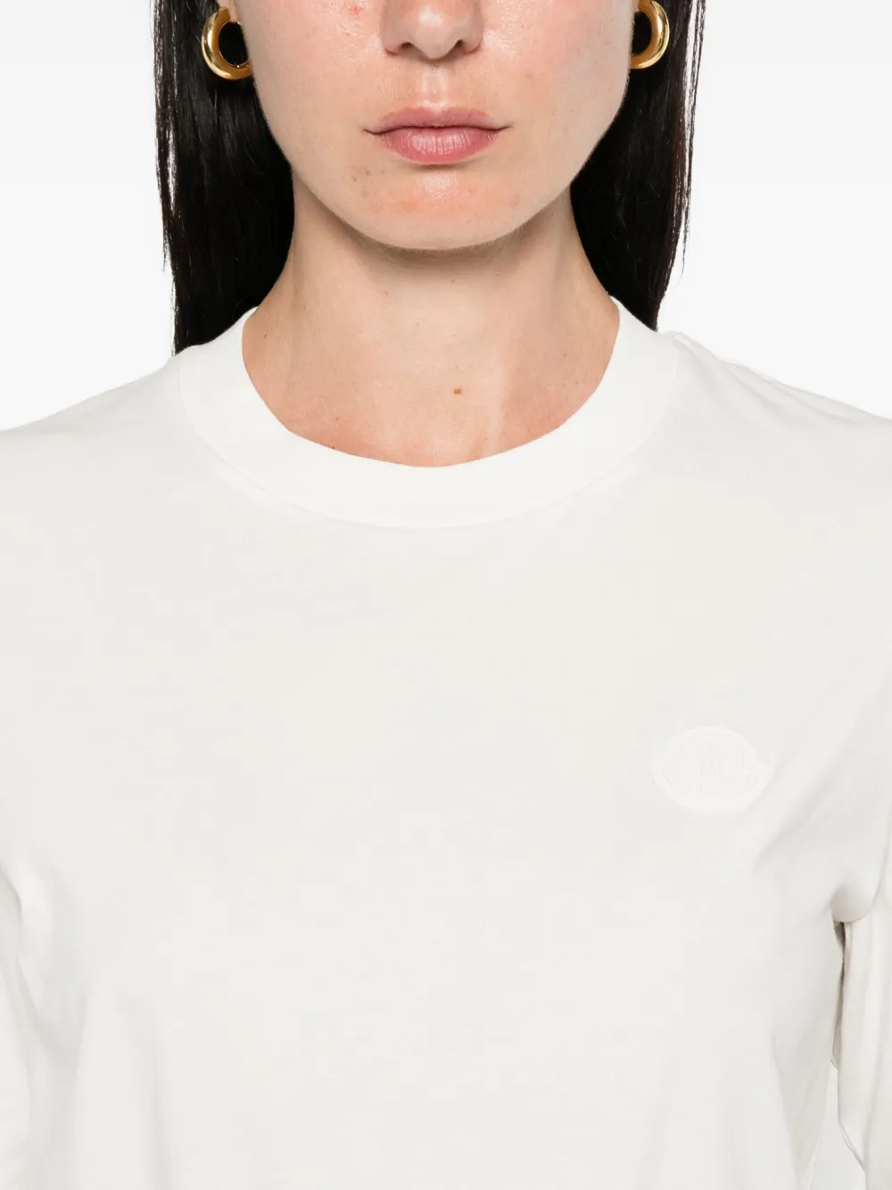 Moncler T-shirt met logopatch Wit