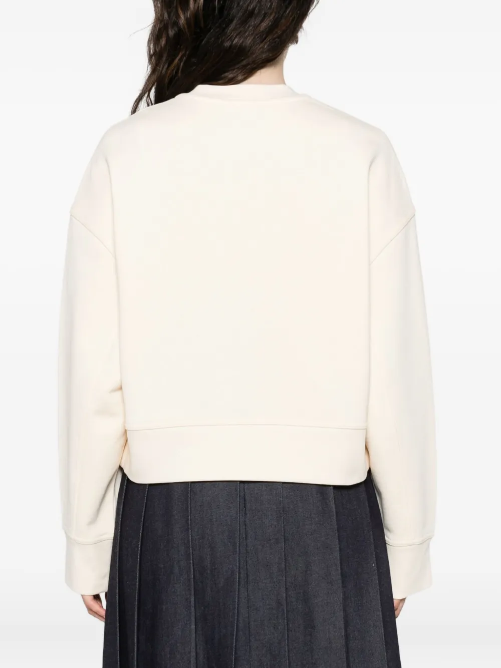 Moncler Logo-appliqué Sweatshirt In White