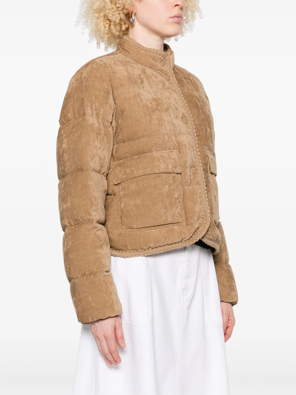 Moncler Jack met logopatch Bruin