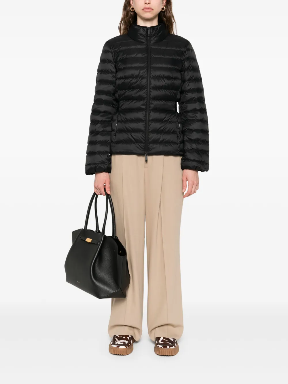 Moncler Verrerie gewatteerd jack Zwart
