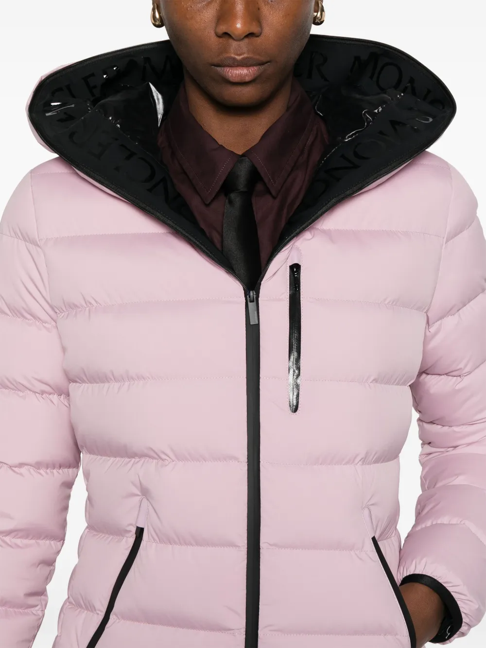 Moncler Gevoerd jack met capuchon Roze