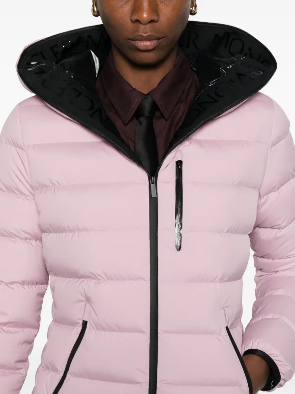 ジャケット MONCLER Women Jackets 597YD 1A000 06 51L PINK Moncler Gles Hooded Puffer Jacket | Pink | FARFETCH