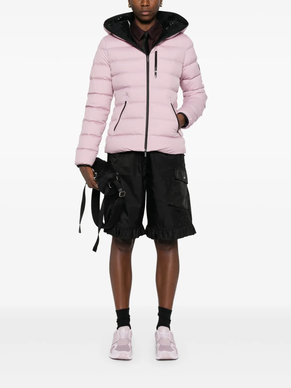 Moncler Gevoerd jack met capuchon Roze