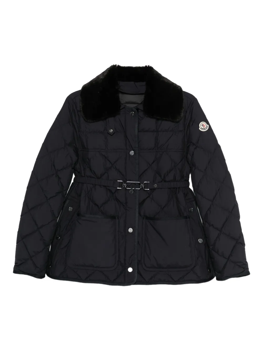 Moncler Gewatteerd bikerjack Blauw