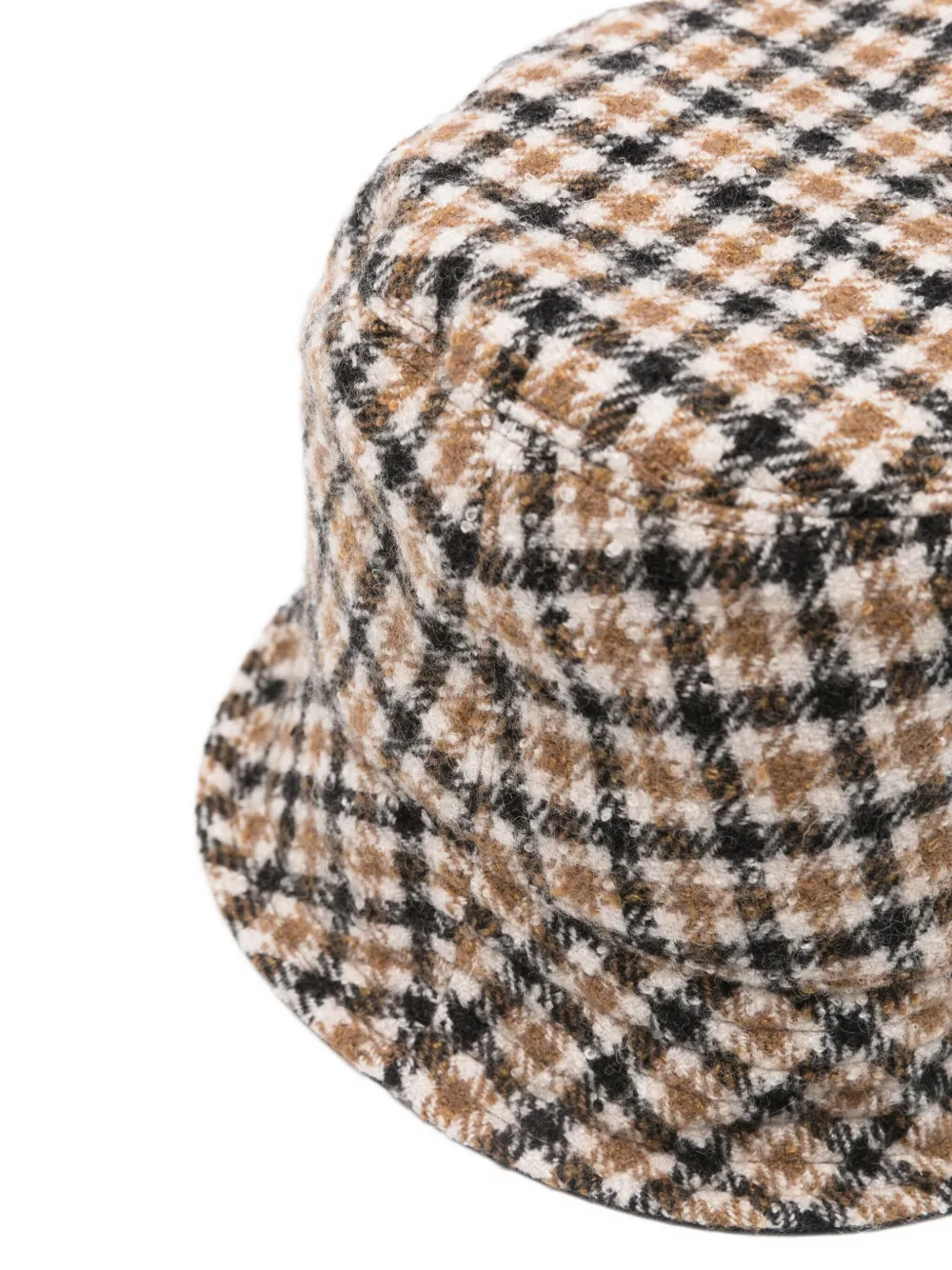 Moncler checked bucket hat - Groen