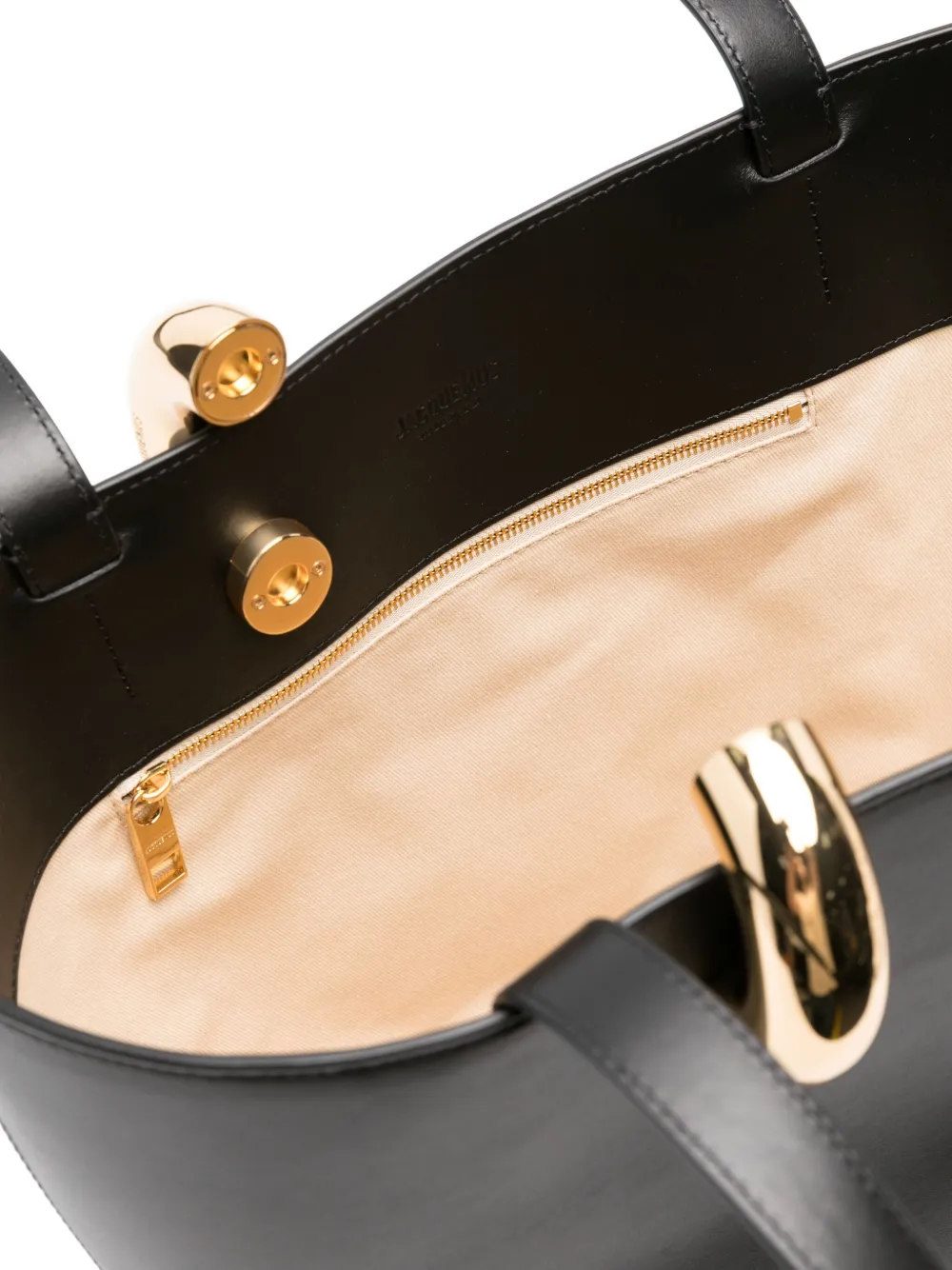 Jacquemus The Medium Bambola Asymmetric Leather Bucket Bag