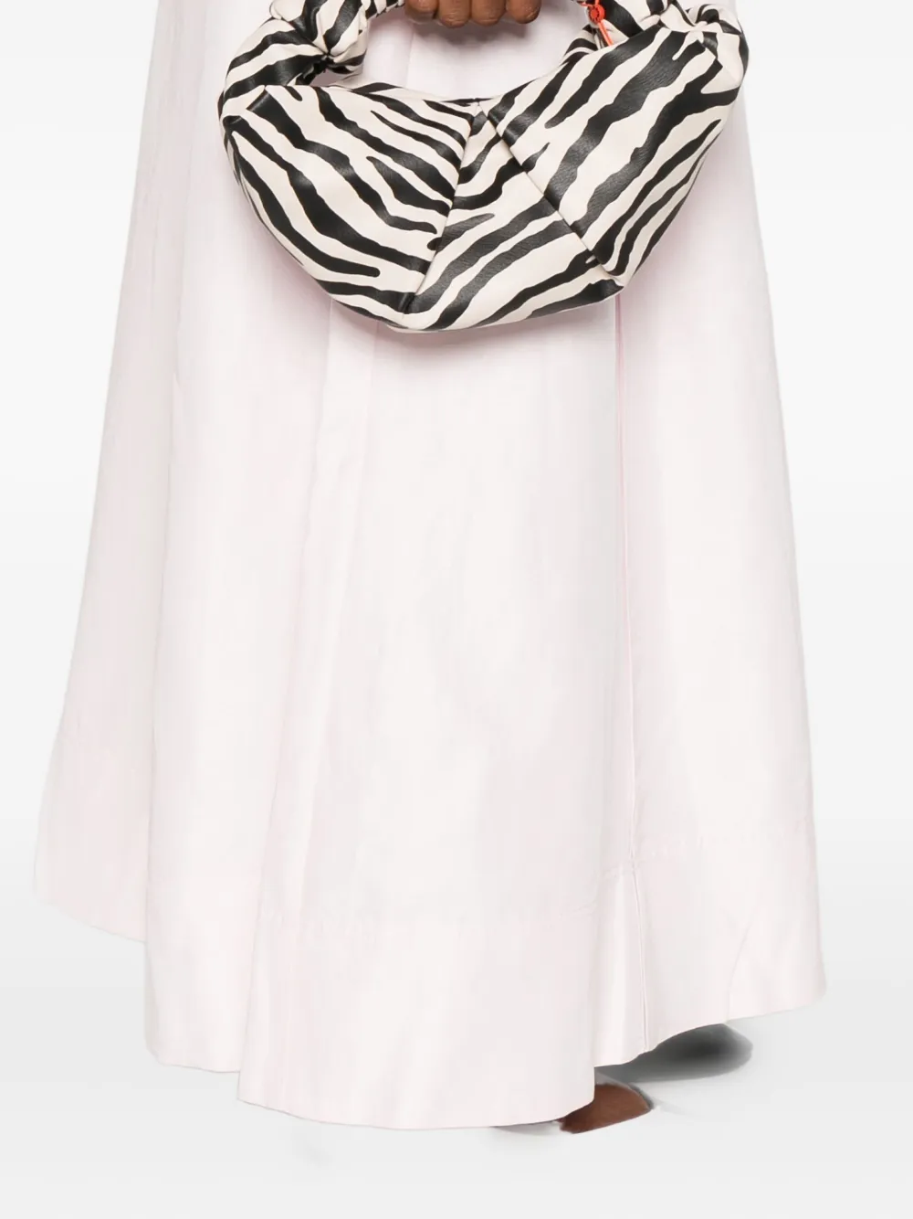 Simon Miller Zebra-print Knotted Bucket Bag In Black