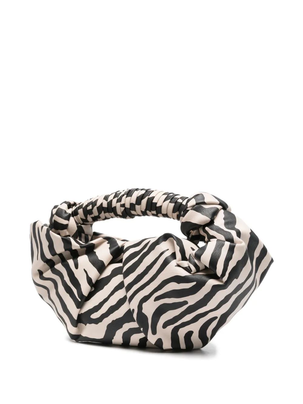 Simon Miller Geknoopte bucket-tas met zebraprint Zwart