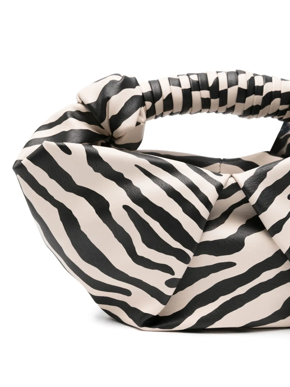 Simon Miller Geknoopte bucket-tas met zebraprint Zwart