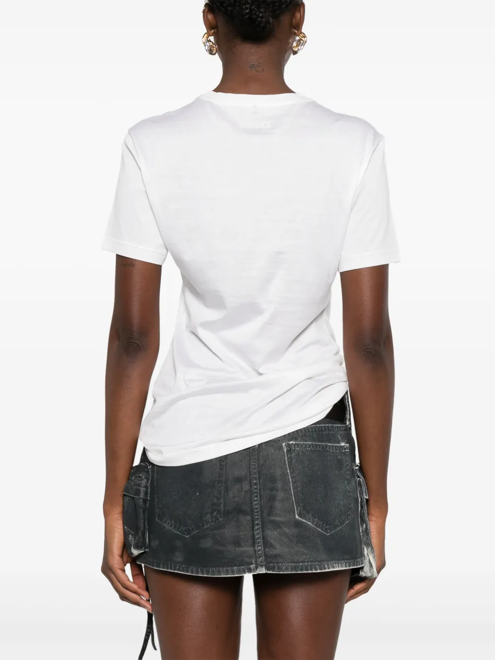 Versace Gedrapeerd T-shirt Wit