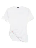 Versace pin-drape T-shirt - White