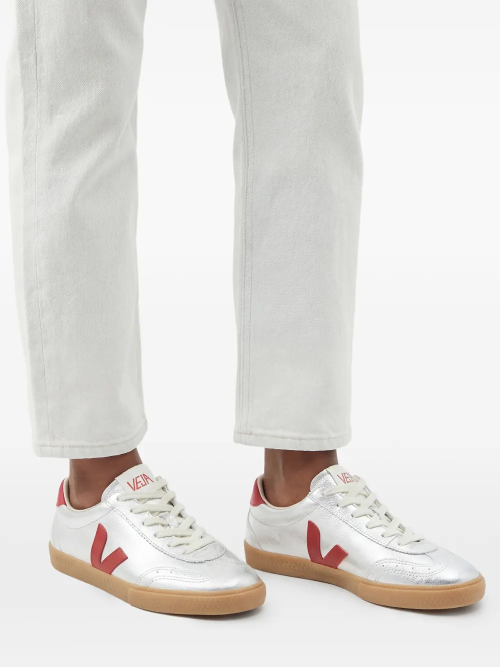 VEJA Volley leren sneakers Zilver