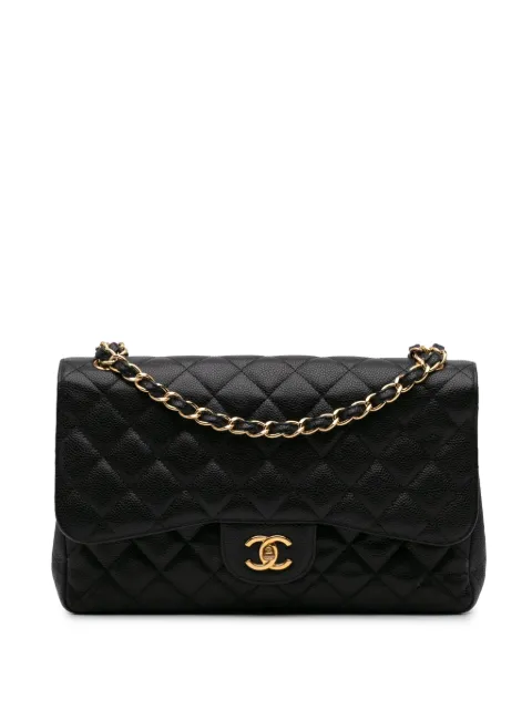 CHANEL Pre-Owned 2010-2011 Jumbo Classic Caviar Double Flap shoulder bag