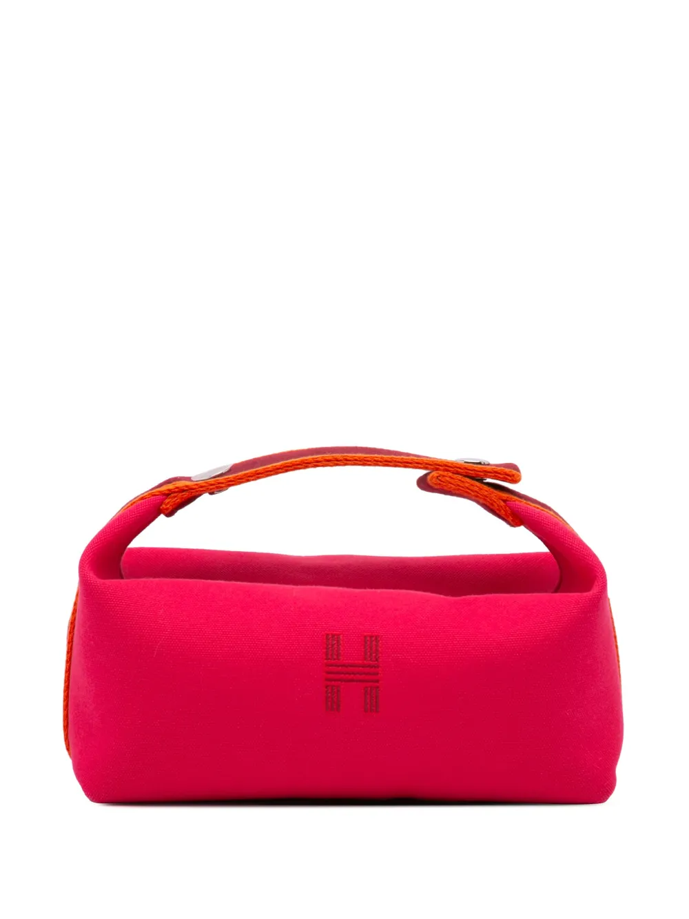 Hermès Pre-Owned 2012-2024 スモール トワル ブリッド ア ブラック バニティバッグ - ピンク Hermès Pre-Owned 2012-2024 スモール トワル ブリッド ア ブラック バニティバッグ - ピンク