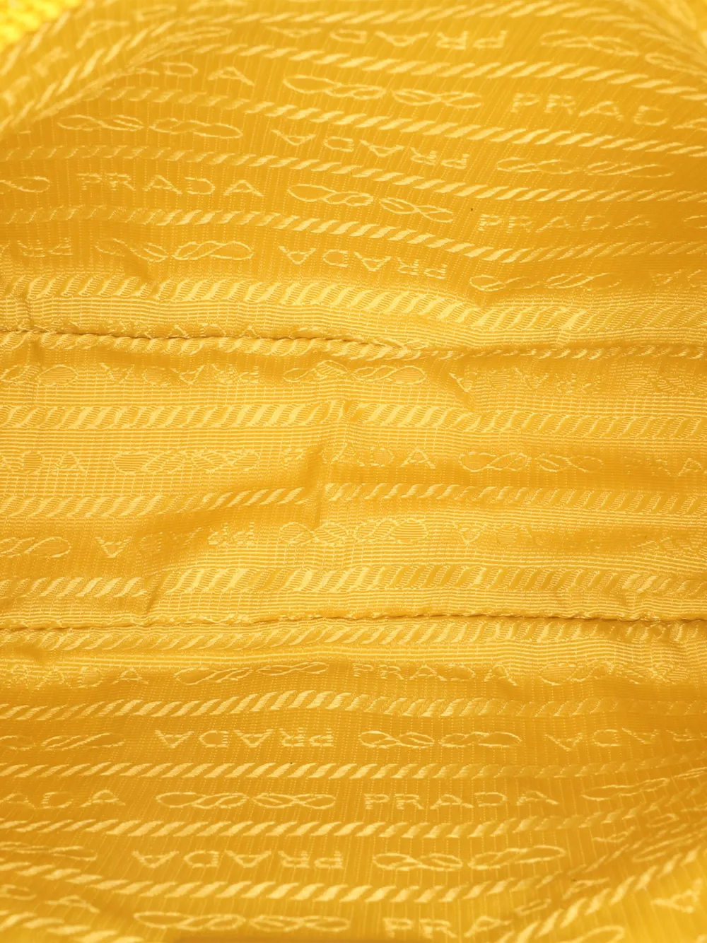 Pre-owned Prada 2019-2024 Mini Tessuto Re-edition 2000 Shoulder Bag In Yellow