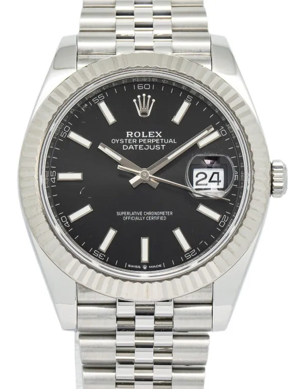 Rolex pre-owned Datejust 41mm Black FARFETCH IN - Main Image