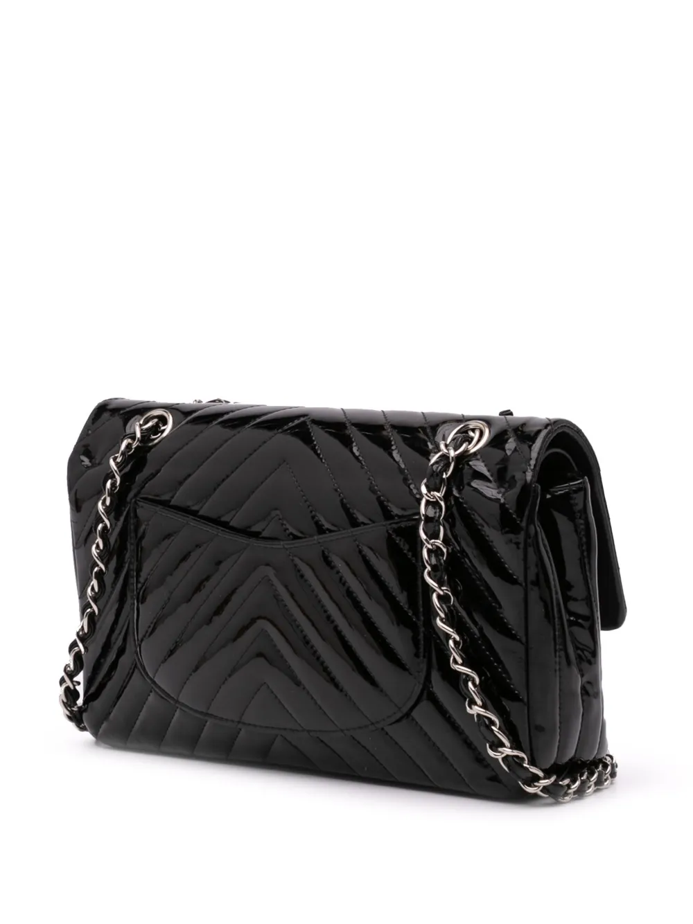 CHANEL Pre-Owned 2015-2016 Medium Classic Chevron Patent Double Flap shoulder bag | Pre-Owned | Image 2