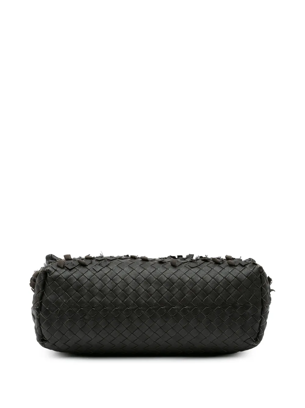 Pre-owned Bottega Veneta 2012-2024 Nappa Intrecciato Tobu Olimpia Shoulder Bag In Black