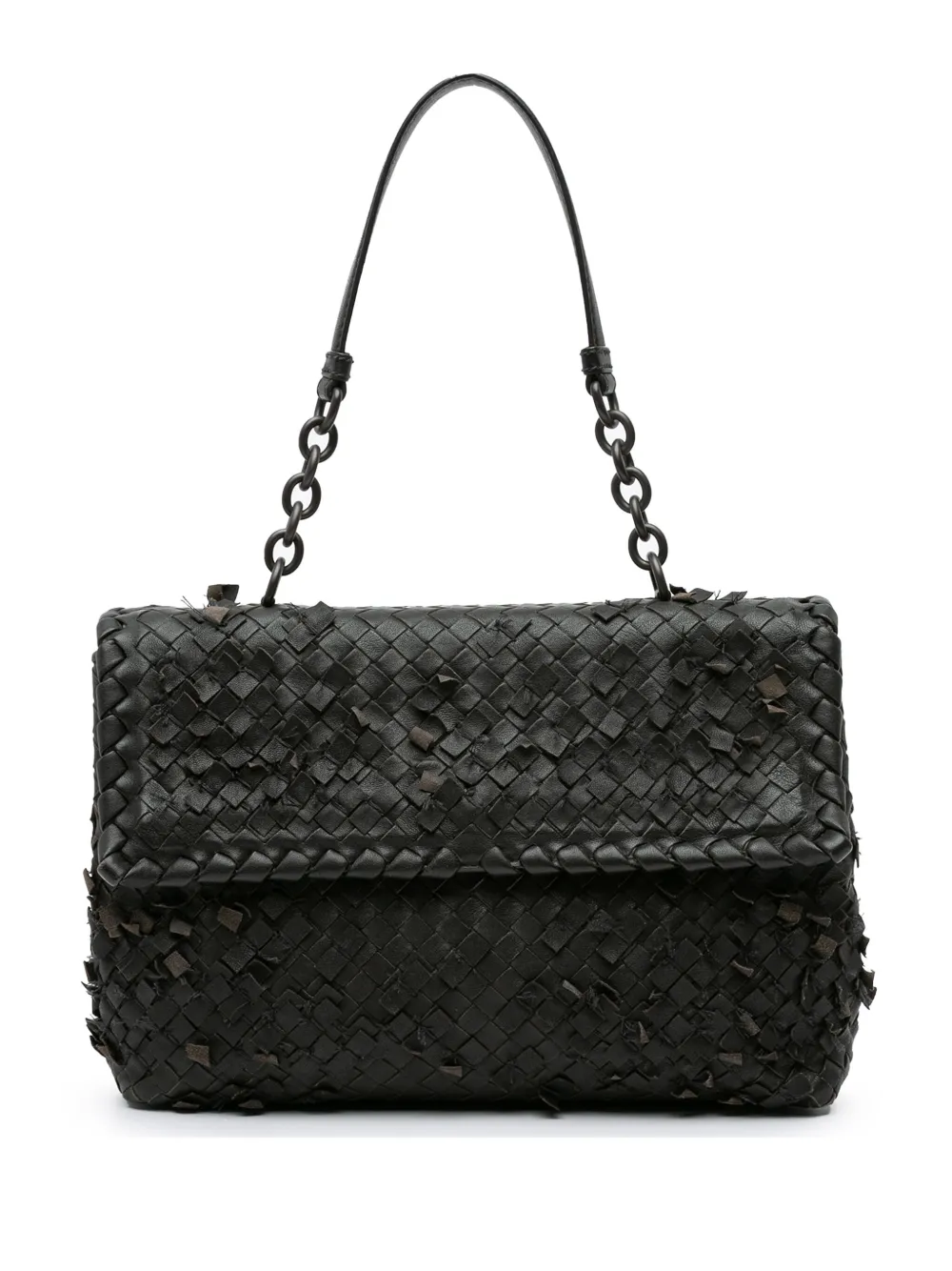 Bottega Veneta Pre-Owned 2012-2024 Nappa Intrecciato Tobu Olimpia shoulder bag | Black | Image 1