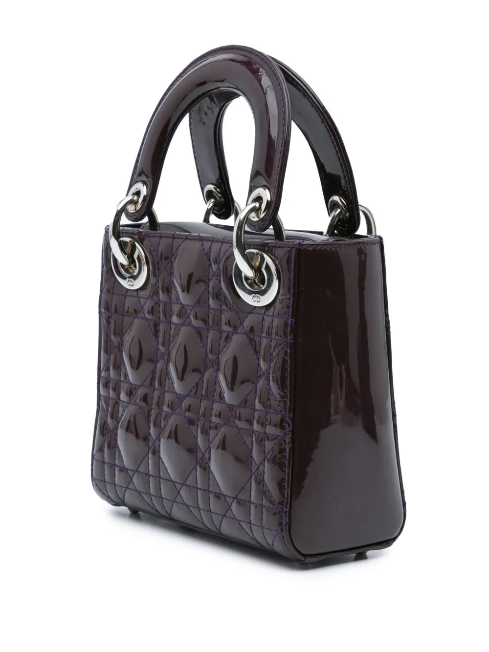Christian Dior Pre-Owned 2015 Mini Patent Cannage Lady Dior satchel | Pre-Owned | Image 2